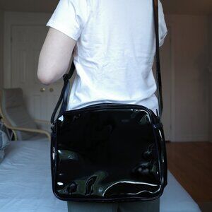 Uniqlo x Ines de la Fressange Patent Leather Crossbody Shoulder Messenger Bag